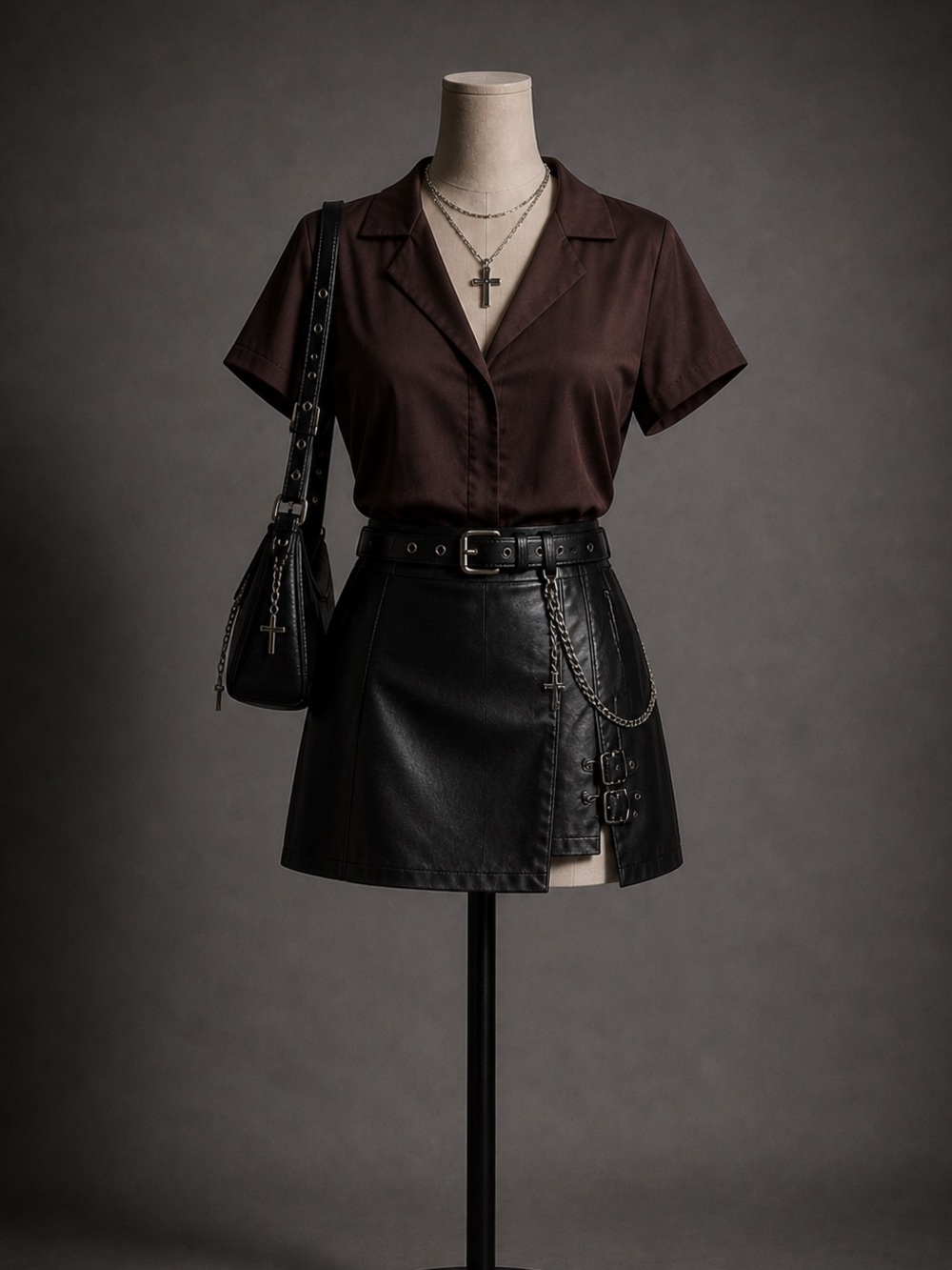 Reitmans Brown Satin Blouse